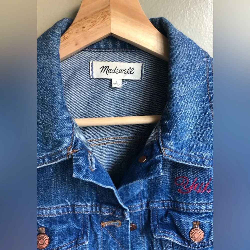 Madewell The Jean Jacket In Printer Wash Size: S - Picture 7 of 14